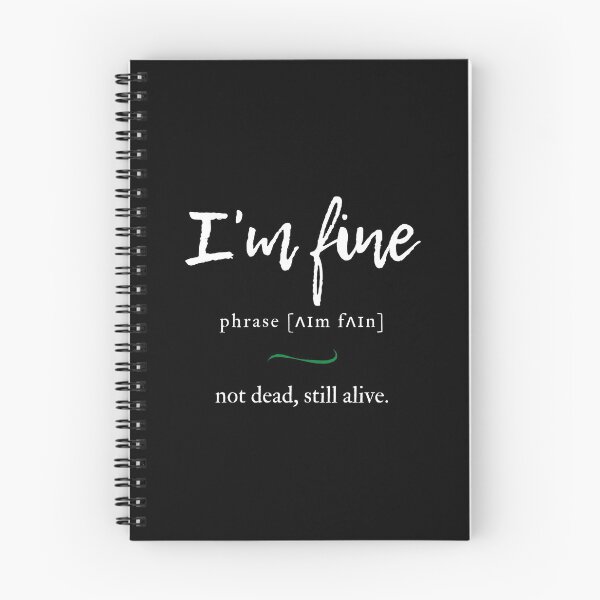 Artikelvorschau, I'm Fine Definition | Dictionary Collection entworfen und verkauft von Designschmiede.