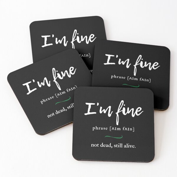 Item preview, I'm fine definition | Dictionary Collection designed and sold by Designschmiede.