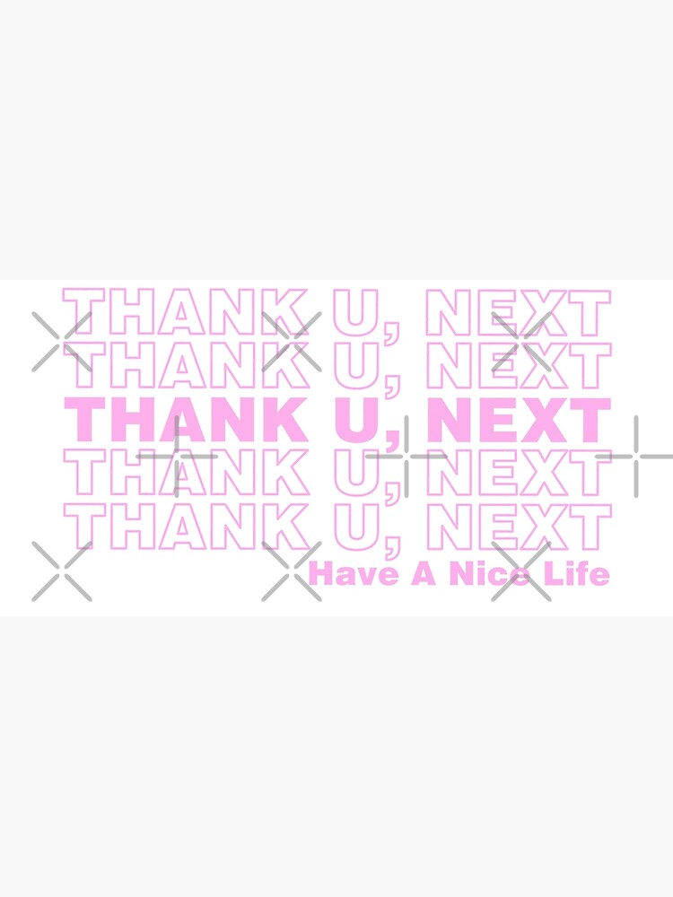 Thank u next takeout bag design in pink