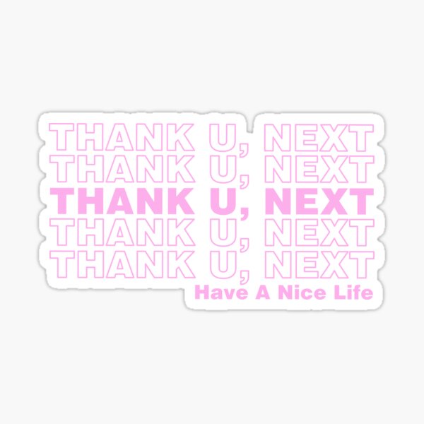Vista previa del artículo con la obra «Thank u next diseño de bolsa para llevar en rosa», diseñado y vendido por Natihecker.