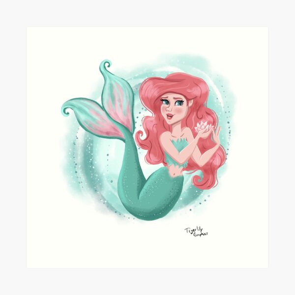 Waterlily Mermaid Art Print