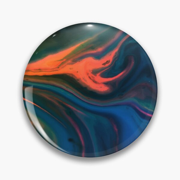 Item preview, Acrylic paints Waves marble black red orange designed and sold by amagaclothing.