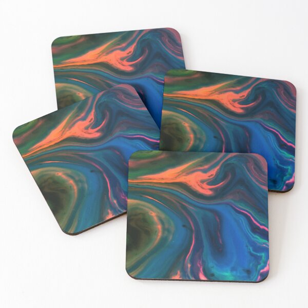 Item preview, Acrylic paints Waves marble black red orange designed and sold by amagaclothing.