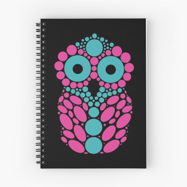 Item preview, Pink and Blue Owl designed and sold by RhubarbMyrtle.
