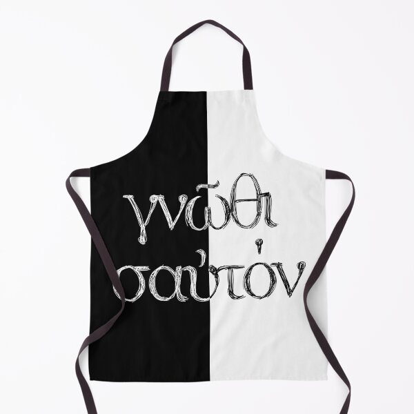 Item preview, Know Thyself (gnōthi seauton) B&W designed and sold by Happy Puppy Print On Demand.