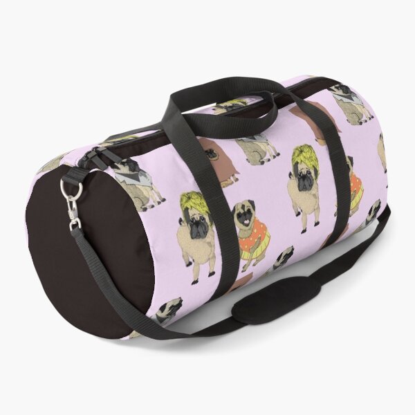 Pug Dog Art Pugs puppy funny cute dogs I love Pugs Duffle Bag