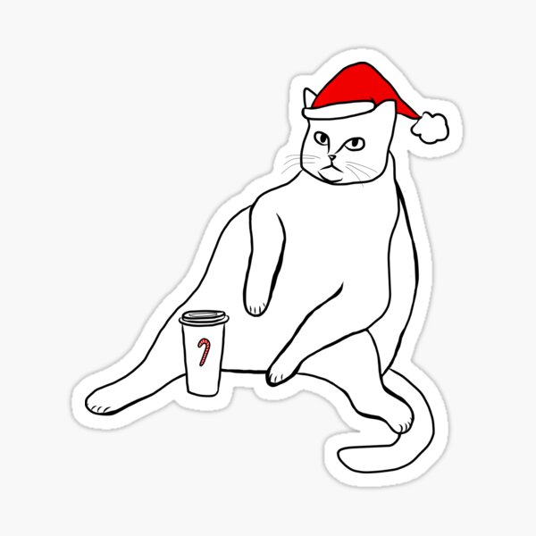 Item preview, Peppermint Mocha Overloaded Cat designed and sold by KilkennyCat Art.
