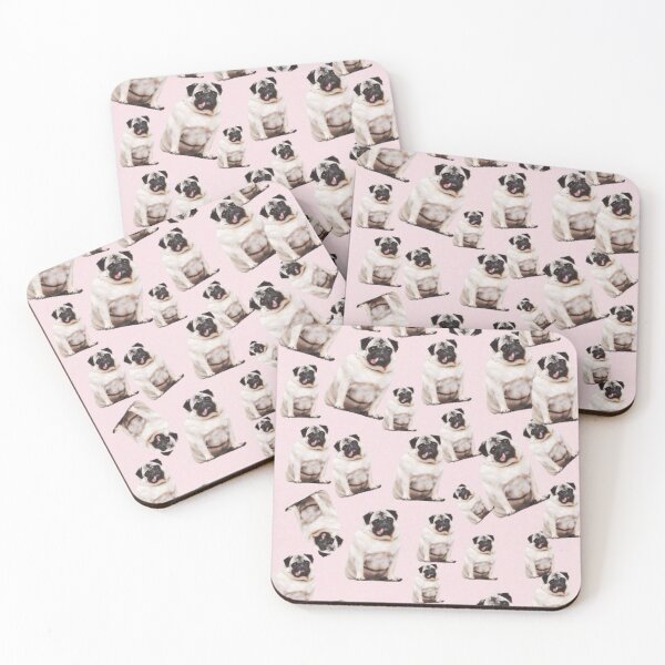 Item preview, Pug Dog Art Pugs puppy funny cute dogs pink designed and sold by Coolstuff4you71.