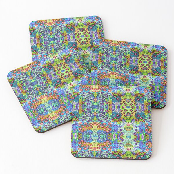 Item preview, Riverside Chaos, patchwork blue designed and sold by sueshormanart.