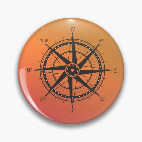 Item preview, Winrose compass orange red designed and sold by amagaclothing.
