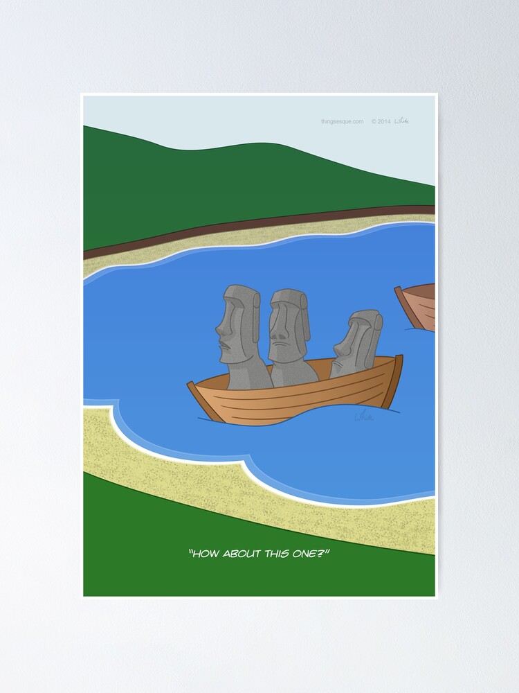 "Origin of Easter Island Heads " Poster for Sale by Thingsesque Redbubble