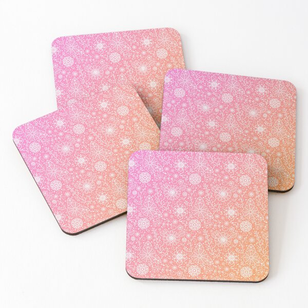 Item preview, Florals on Pink Orange  designed and sold by lisanganart.