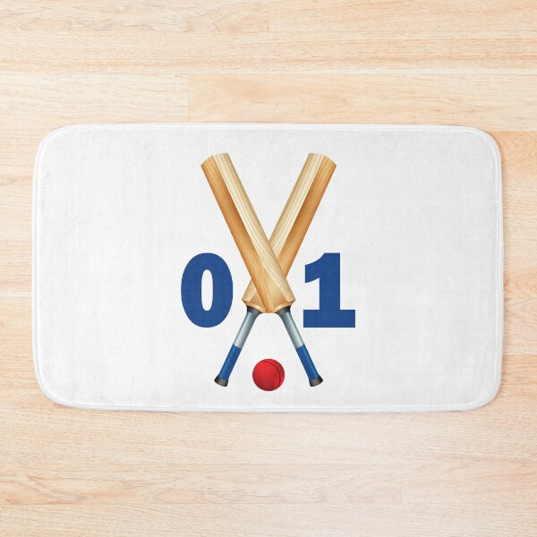 Item preview, Cricket number 01 - one with bats and ball designed and sold by AllShirts21.