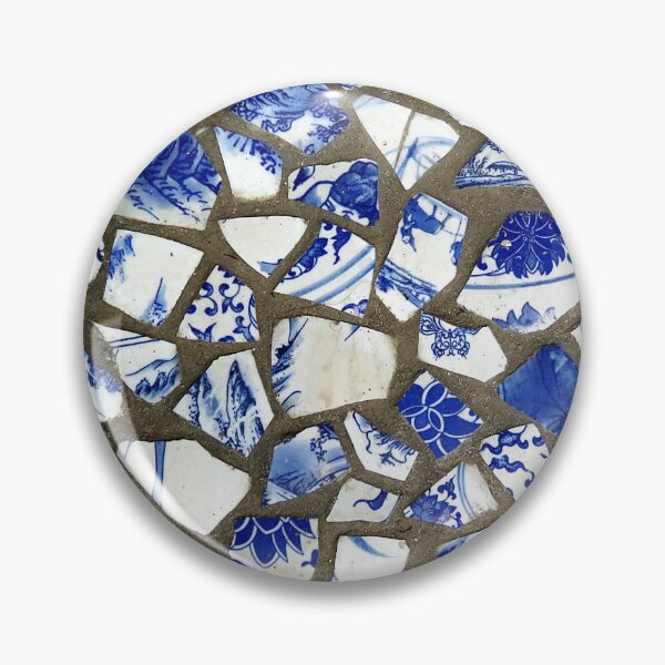 Item preview, Blue and White Broken Pottery Path designed and sold by Linda Walsh.