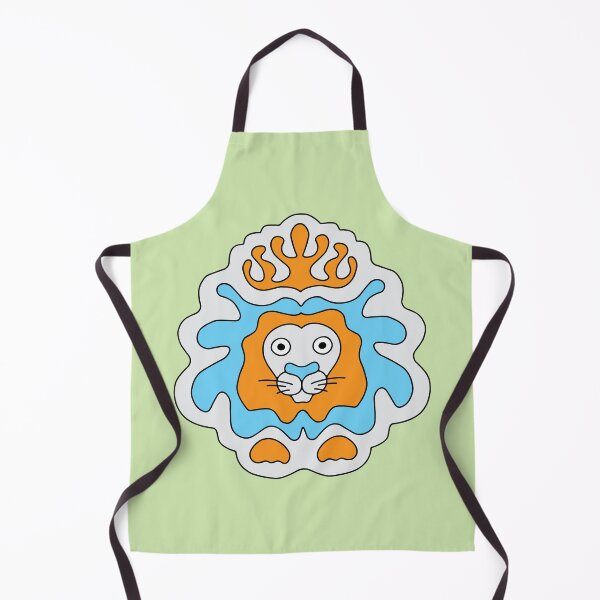 Item preview, Cute Cartoon Lion with crown, king of the jungle - Orange and Blue designed and sold by Twist Design.