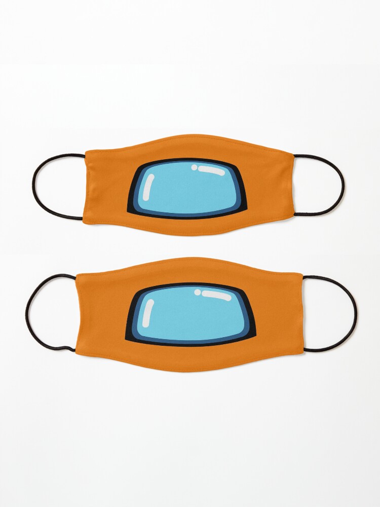 Alternate view of Orange Crewmate/Impostor Among Us Mask