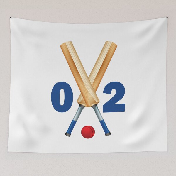 Item preview, Cricket number 02 - two with bats and ball designed and sold by AllShirts21.