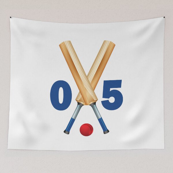 Item preview, Cricket number 05 - five with bats and ball designed and sold by AllShirts21.