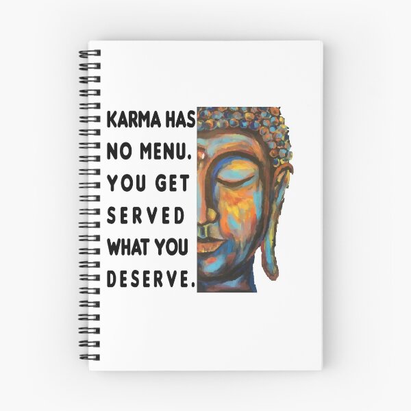 Item preview, karma has no menu - bouddha karma quote, bouddha stickers  designed and sold by doitwithlove.