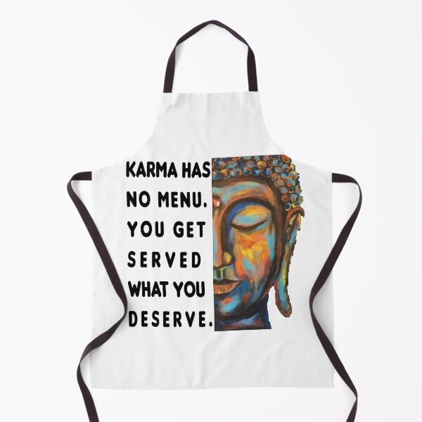 Item preview, karma has no menu - bouddha karma quote, bouddha stickers designed and sold by doitwithlove.