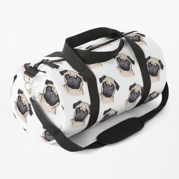 Pug Dog Art Pugs puppy funny cute dogs Duffle Bag