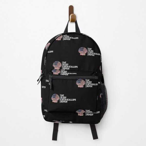 Item preview, Eat Sleep Repeat American Flag Scallop Hunting Scalloping print designed and sold by jakehughes2015.