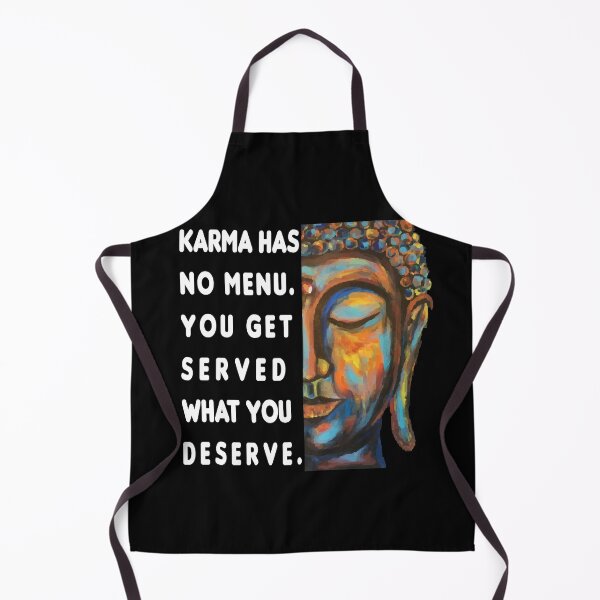 Item preview, karma has no menu - bouddha karma quote, bouddha stickers designed and sold by doitwithlove.
