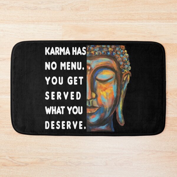 Item preview, karma has no menu - bouddha karma quote, bouddha stickers  designed and sold by doitwithlove.