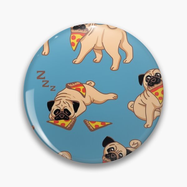 Item preview, Pug Dog Art Pugs puppy funny cute dogs pizza designed and sold by Coolstuff4you71.