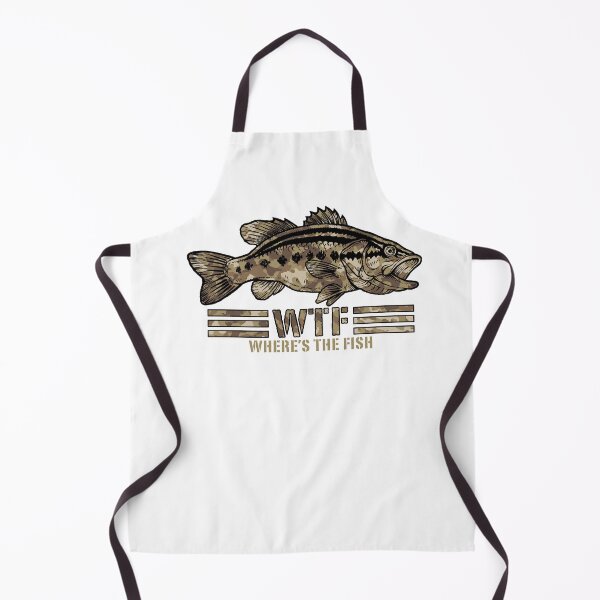 Item preview, Funny Camo Bass Fishing product WTF Where's The Fish print designed and sold by jakehughes2015.