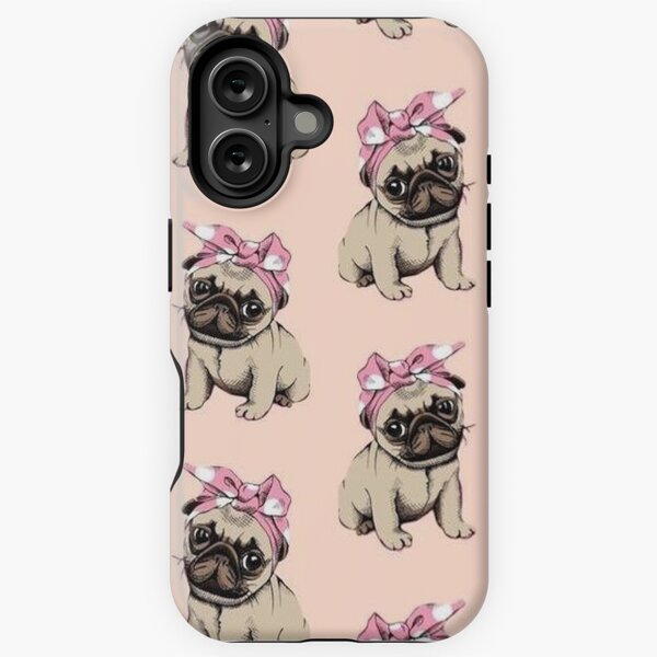Item preview, Pug Dog Art Pugs puppy funny cute dogs in pink designed and sold by Coolstuff4you71.