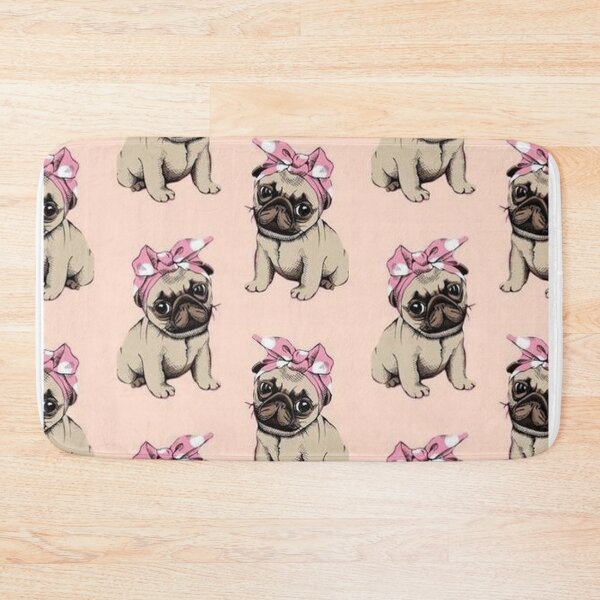 Item preview, Pug Dog Art Pugs puppy funny cute dogs in pink designed and sold by Coolstuff4you71.