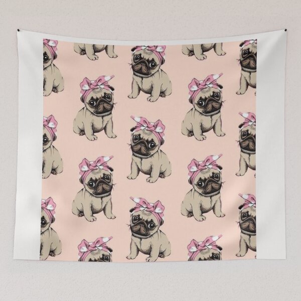 Item preview, Pug Dog Art Pugs puppy funny cute dogs in pink designed and sold by Coolstuff4you71.