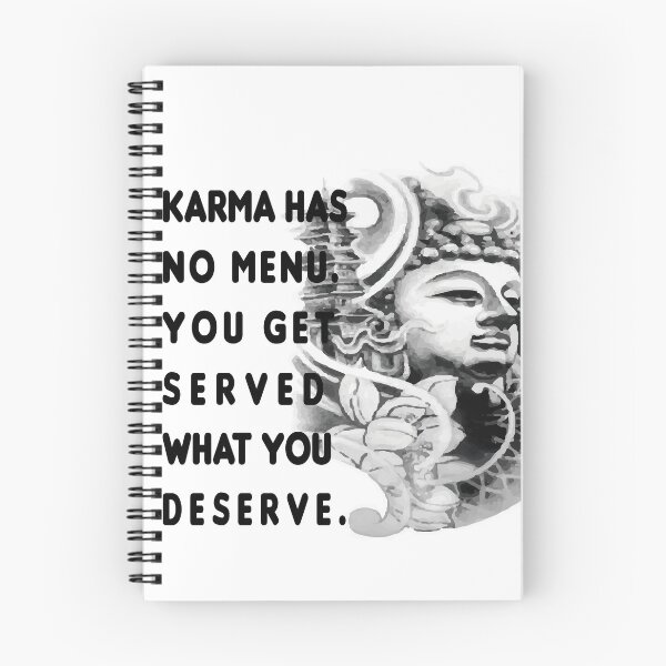 Item preview, karma has no menu - bouddha karma quote, bouddha stickers  designed and sold by doitwithlove.