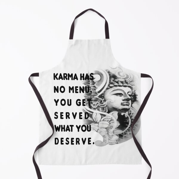 Item preview, karma has no menu - bouddha karma quote, bouddha stickers designed and sold by doitwithlove.
