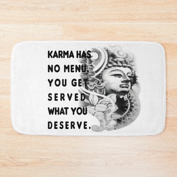 Item preview, karma has no menu - bouddha karma quote, bouddha stickers  designed and sold by doitwithlove.