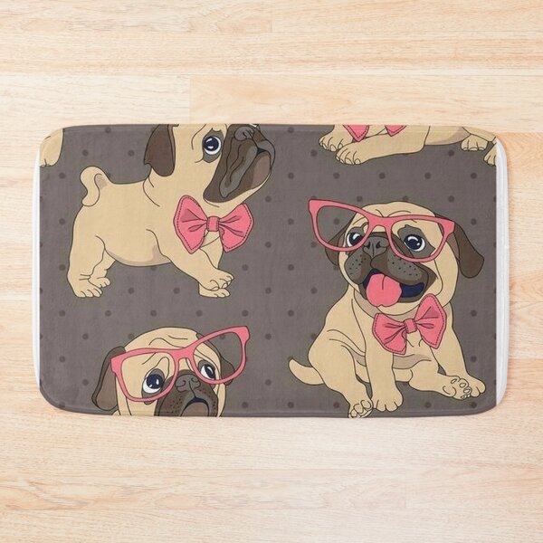 Item preview, Pug Dog Art Pugs puppy funny cute dogs with glasses designed and sold by Coolstuff4you71.