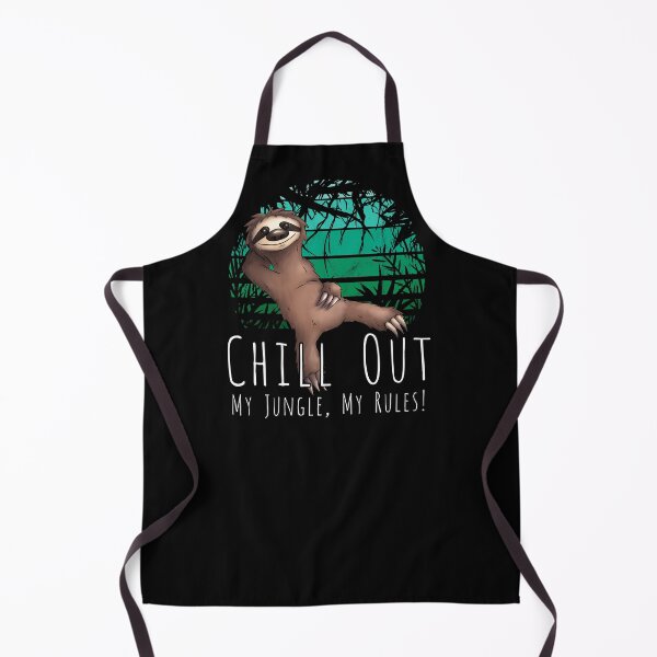 Item preview, Chill Out My Jungle My Rules Sloth Retro Sunset designed and sold by Skizzenmonster.