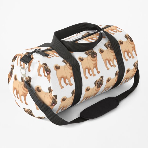 Pug Dog Art Pugs puppy funny cute dogs Duffle Bag