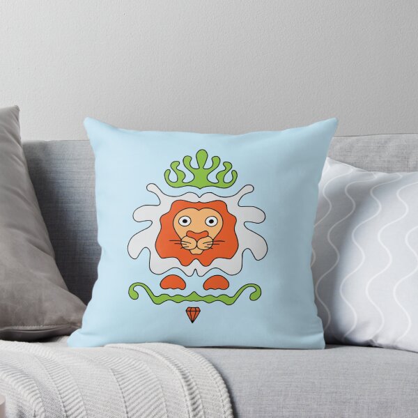 Item preview, Cute Cartoon Lion with crown and diamond, king of the jungle - Orange and Green designed and sold by Twist Design.