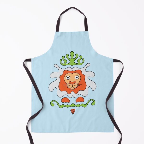 Item preview, Cute Cartoon Lion with crown and diamond, king of the jungle - Orange and Green designed and sold by Twist Design.