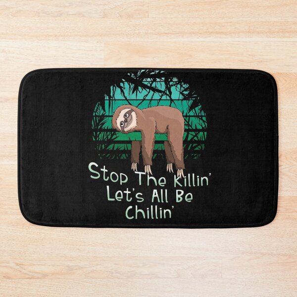 Item preview, Retro Sunset Jungle Sloth Climate Protection Chiller designed and sold by Skizzenmonster.