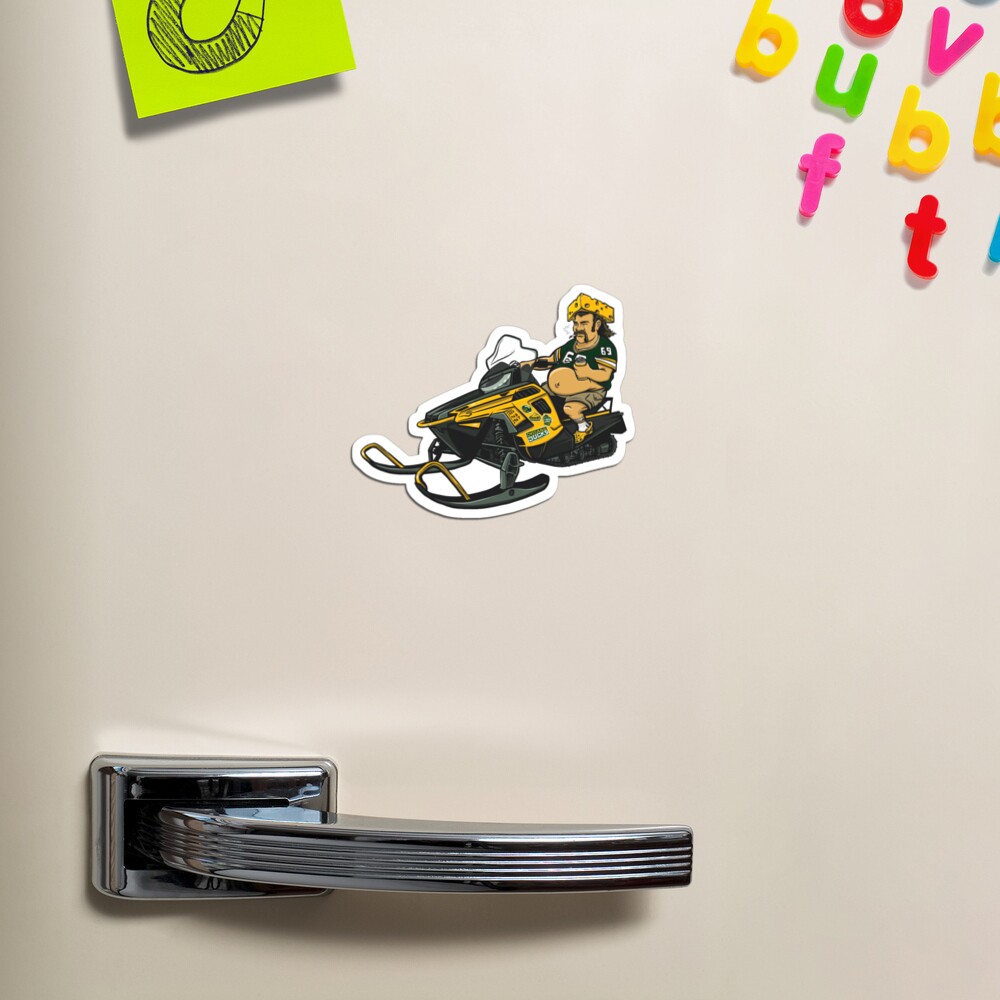 Green Bay Packers CHEESEHEAD logo with Word-type Die-cut MAGNET