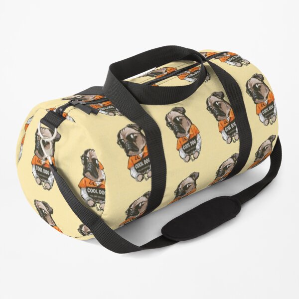 Pug Dog Art Pugs puppy funny cute dogs in jail Duffle Bag