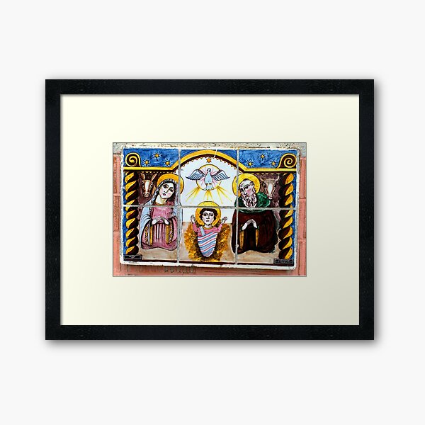 "Nativity Tile Work" Framed Art Print