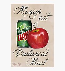 A Balanced Meal Photographic Print