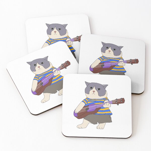 Item preview, Cat Playing Ukulele designed and sold by zoeybhoselton.