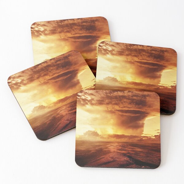 Item preview, Sunset Hurricane turbulent red ocean wave designed and sold by Nigflute.