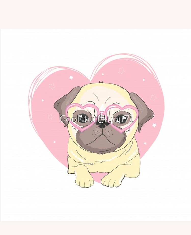 Funda y vinilo para iPad «Pug Dog Art Pugs cachorro divertidos perros  lindos corazón y gafas» de Coolstuff4you71 | Redbubble
