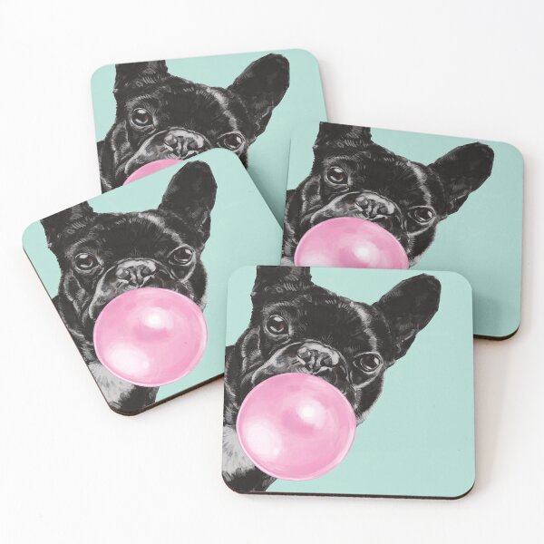 Item preview, Pug Dog Art Pugs puppy funny cute dogs with bubble gum designed and sold by Coolstuff4you71.